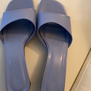 Blue Zara mules